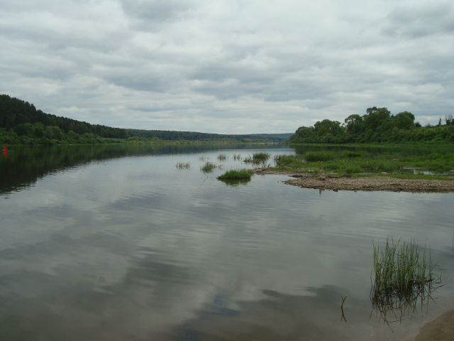 Вид на реку в сторону Велегожа от Алексина