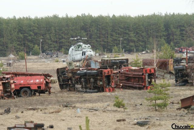 Рассоха - кладбище заражённой техники в Чернобыльской Зоне Отчуждения